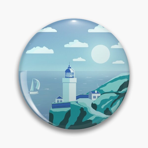 Item preview, Lighthouse 6 - minimal artwork in blue and cyan colours designed and sold by Julia Rudens.