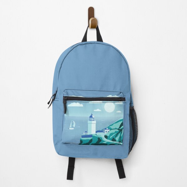 Item preview, Lighthouse 6 - minimal artwork in blue and cyan colours designed and sold by Julia Rudens.