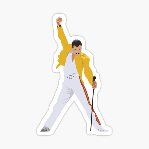 Blouson Freddie Mercury Jaune Sticker