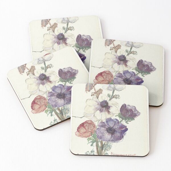 Item preview, New Year card with anemones, by Sina Mesdag. designed and sold by Historical Paintings.