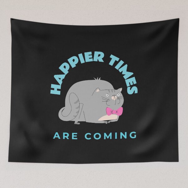 Item preview, Happier Times Are Coming, Cat designed and sold by DiscGolfTees.