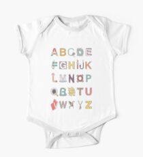 alphabet One Piece - Short Sleeve