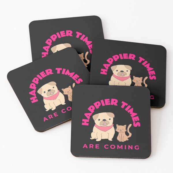 Item preview, Happier Times Are Coming, Dog and Cat, Pets designed and sold by DiscGolfTees.