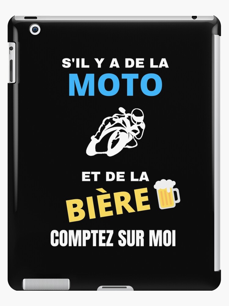 Coque Et Skin Adhesive Ipad Moto Humour Motard Biere Humoristique Par Bikelife100 Redbubble