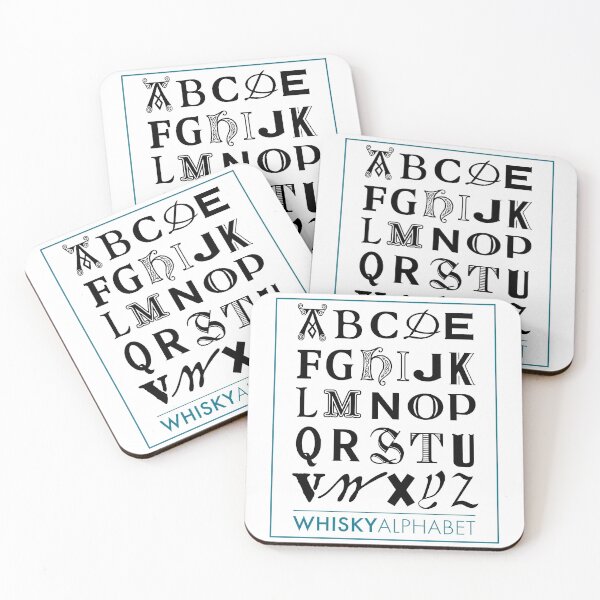 Item preview, Scotch whiskey alphabet a to z designed and sold by BlimeyPrints.