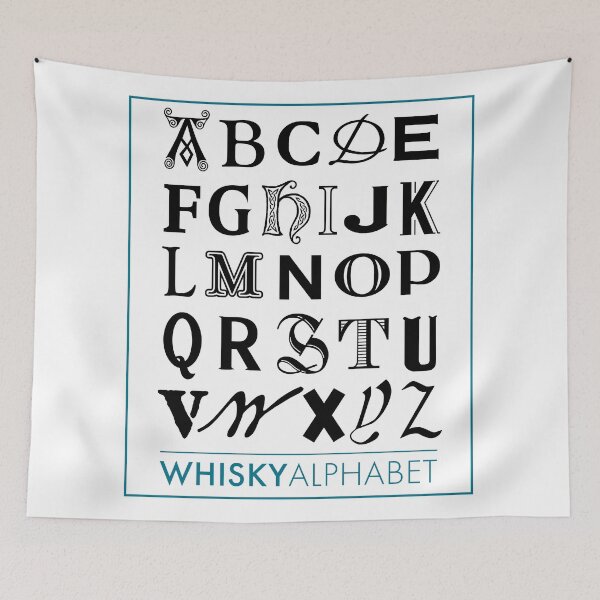 Item preview, Scotch whiskey alphabet a to z designed and sold by BlimeyPrints.