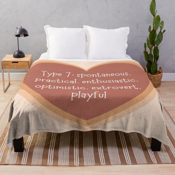 Item preview, Enneagram Type 7 Seven Personality Test, Myers Briggs, Neutral Earth Tones Heart designed and sold by BohoStudio.
