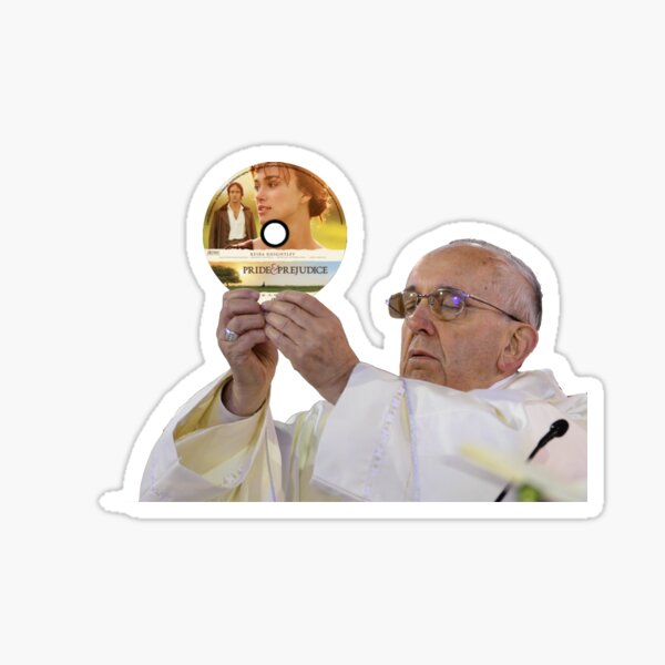 Papst Franziskus liebt 2005 Stolz und Vorurteile Sticker