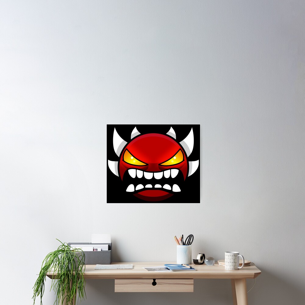 Geometry Dash Extreme Demon Poster For Sale By Corybaxter Redbubble