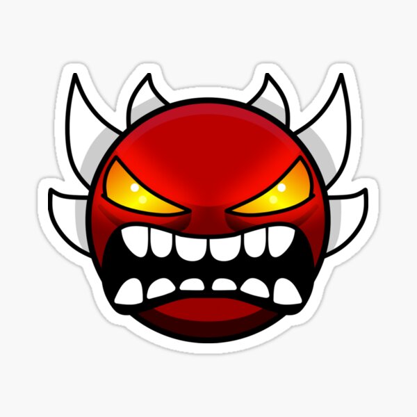 Geometry dash Extreme demon Sticker for Sale by CoryBaxter