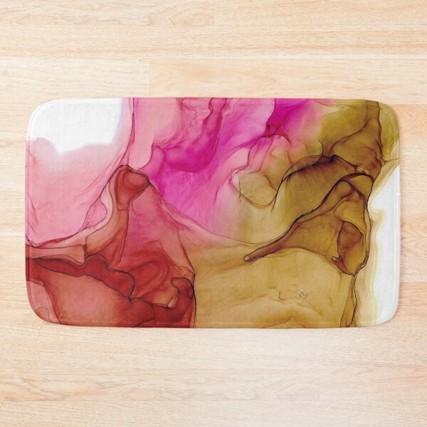 Item preview, Pink and Brown Abstract 2.3 Alcohol Ink Modern Painting by Herzart designed and sold by herzart.