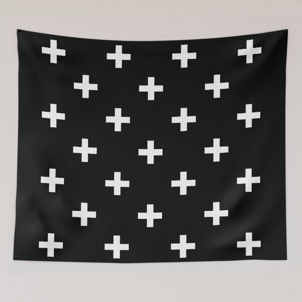 Item preview, Black and White Swiss Cross Pattern designed and sold by thelustrous.