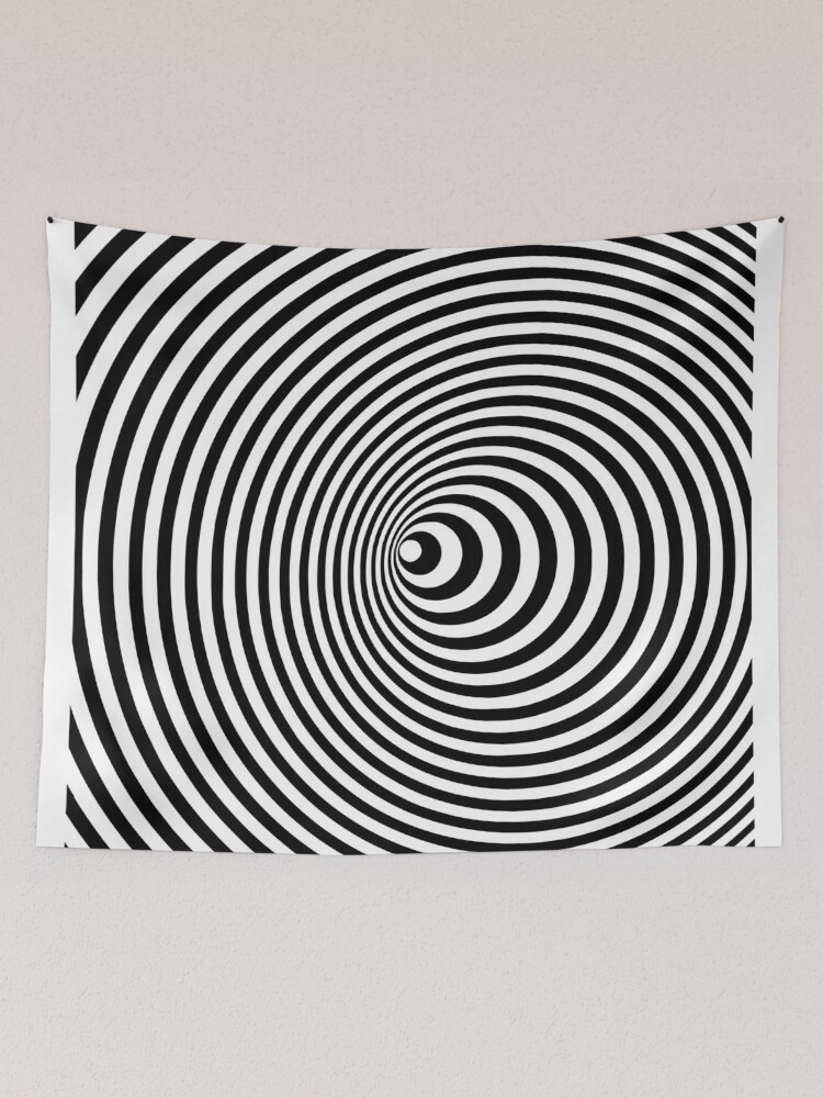 Vortex, optical illusion black and white Water Bottle