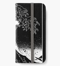 Black & White Hokusai Great Wave iPhone Wallet/Case/Skin
