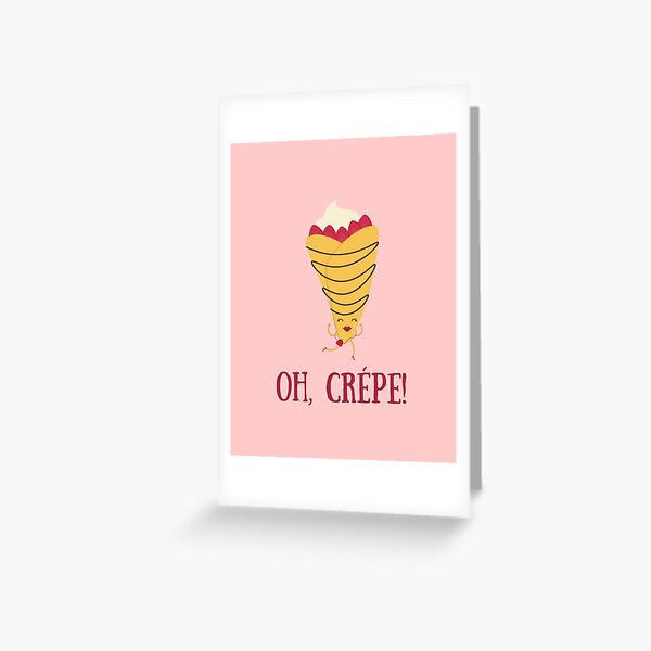 Vista previa del artículo con la obra «¡Oh, crepe! ¡Oh, mierda!», diseñado y vendido por GoodMoodFood.