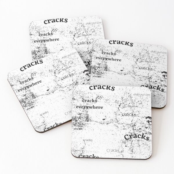 Item preview, 'Cracks are everywhere' abstract black and white designed and sold by Jennifer Morcom.