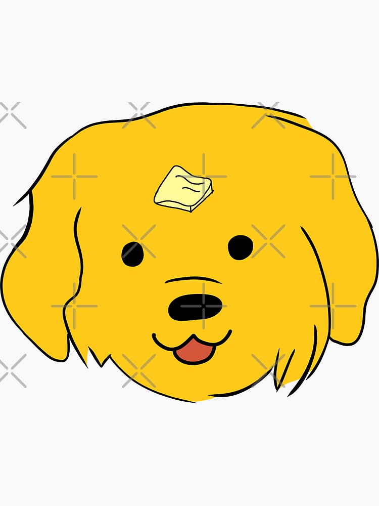 "Butter Dog! Dog With The Butter. Butter Dawg!" Sticker by lysabird