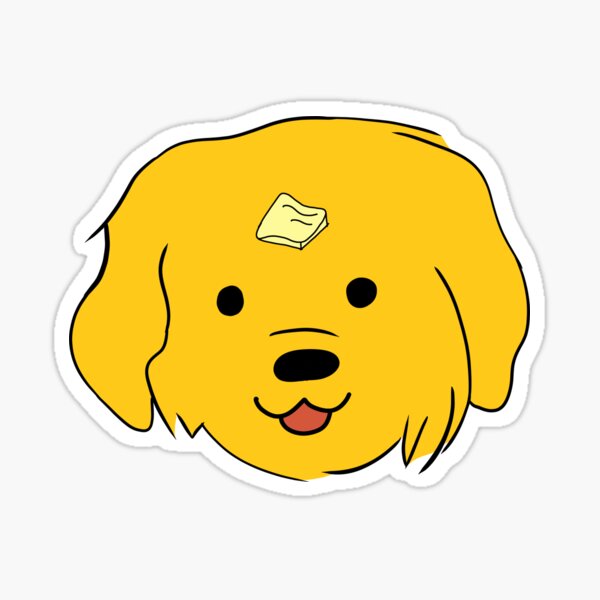 "Butter Dog! Dog With The Butter. Butter Dawg!" Sticker by lysabird