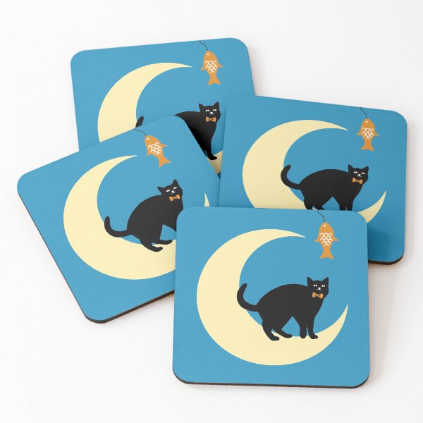 Item preview, Cat Moon & Fish Graphic designed and sold by STUDIO-72.