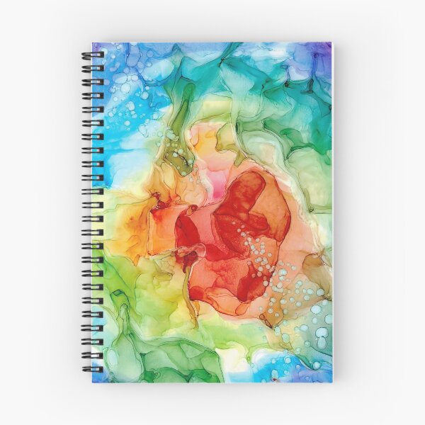 Item preview, Rainbow Mermaid Bubbles Abstract 2.3 Alcohol Ink Modern Painting by Herzart designed and sold by herzart.