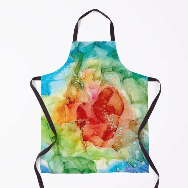 Item preview, Rainbow Mermaid Bubbles Abstract 2.3 Alcohol Ink Modern Painting by Herzart designed and sold by herzart.