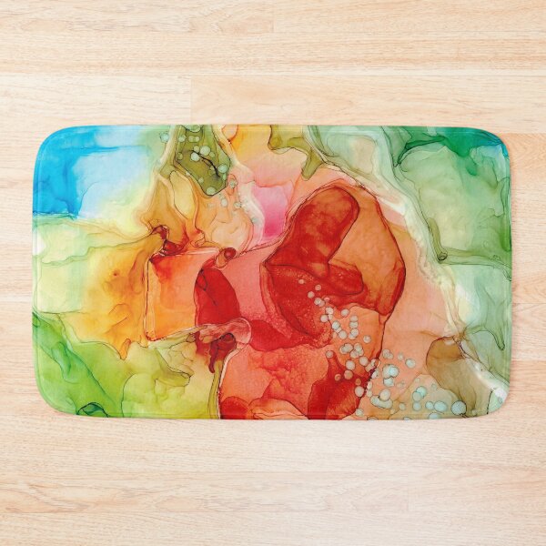 Item preview, Rainbow Mermaid Bubbles Abstract 2.3 Alcohol Ink Modern Painting by Herzart designed and sold by herzart.