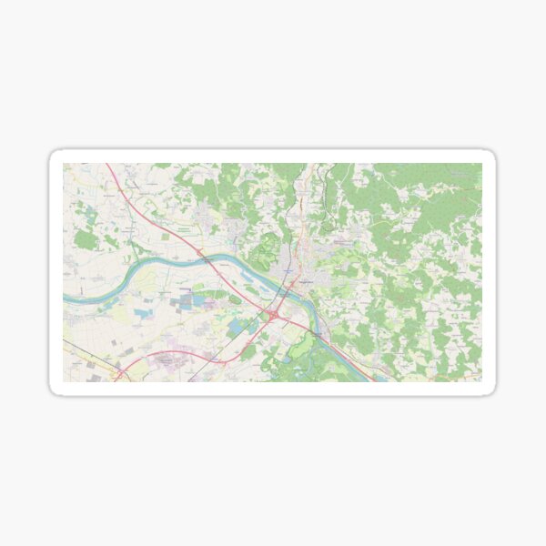 Map of Deggendorf Sticker