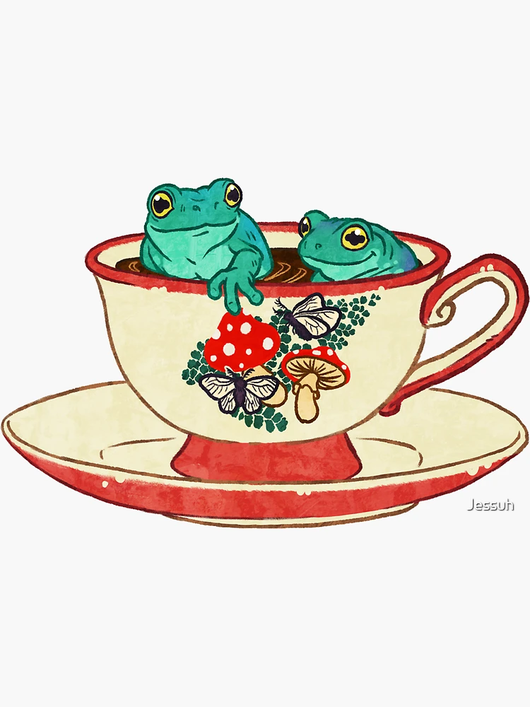 Tea Cup Sprout the Frog Pin – rainylune