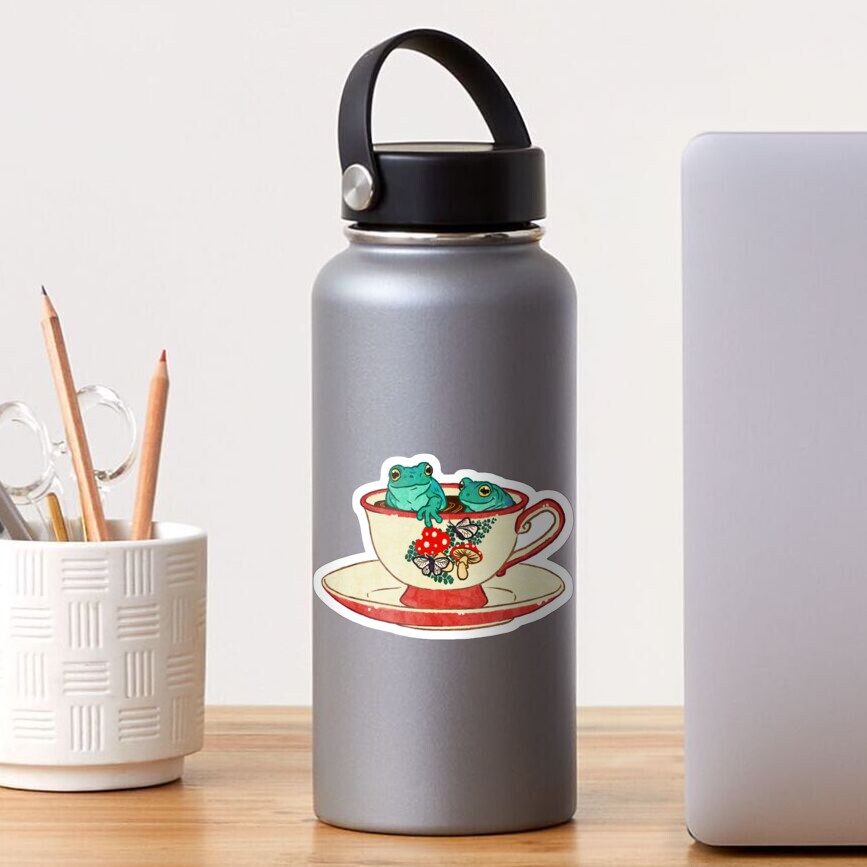 Tea Cup Frogs Sticker