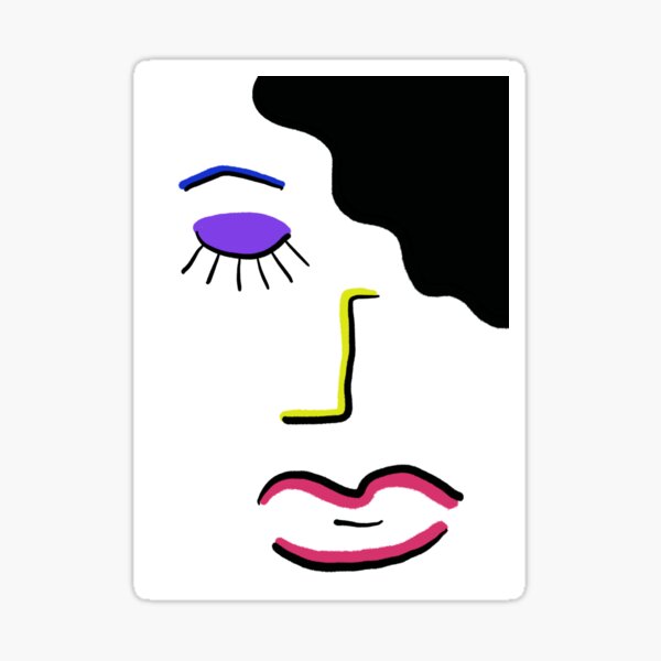 Item preview, Full Lipped minimalist face  designed and sold by KarlieDoodles.