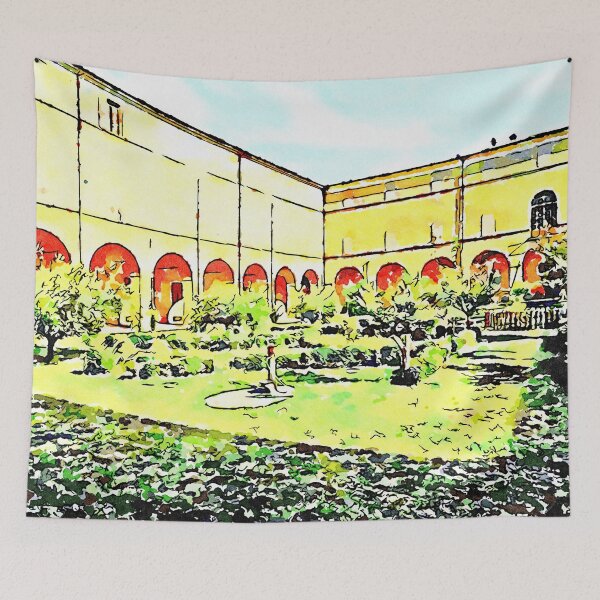 Item preview, Istituto Emiliani: garden of the cloister of the convent designed and sold by Giuseppe Cocco.