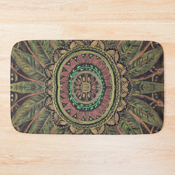 Item preview, Jungle Mandala, Hand Drawn Mandala, Green Mandala , Leaf Mandala designed and sold by artenvironments.