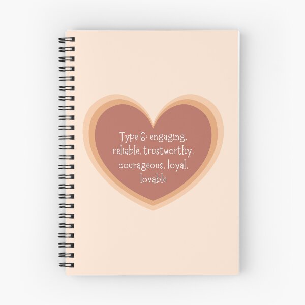 Item preview, Enneagram Type 6 Six Personality Test, Myers Briggs, Neutral Earth Tones Heart designed and sold by BohoStudio.