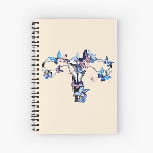 Item preview, Uterus Pro choice Feminist blue butterflies designed and sold by Collagedream.