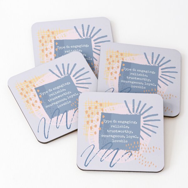 Item preview, Enneagram Type 6 Six Personality Test Myers Briggs Watercolor Stars Celestial Pink Lilac designed and sold by BohoStudio.