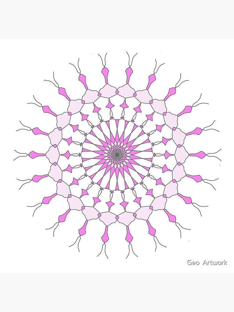 Thumbnail 4 of 4, Pillow, Geometric Shape Pattern Multi Colored Purple designed and sold by BDMcT.