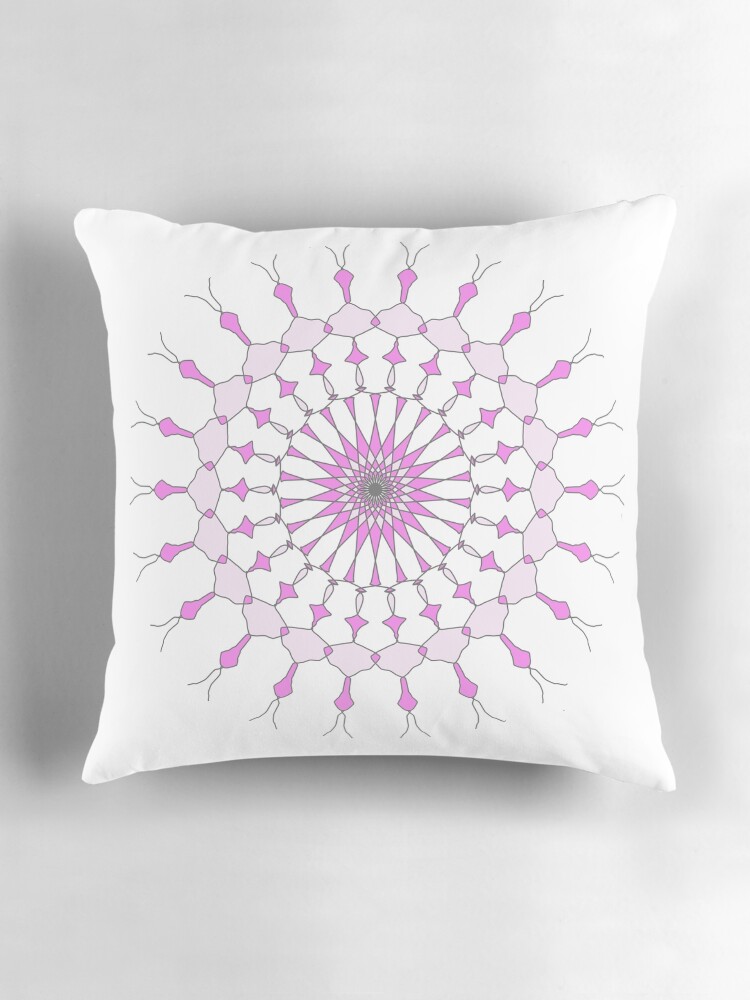 Thumbnail 3 of 4, Pillow, Geometric Shape Pattern Multi Colored Purple designed and sold by BDMcT.