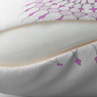 Alternate view of Geometric Shape Pattern Multi Colored Purple Floor Pillow