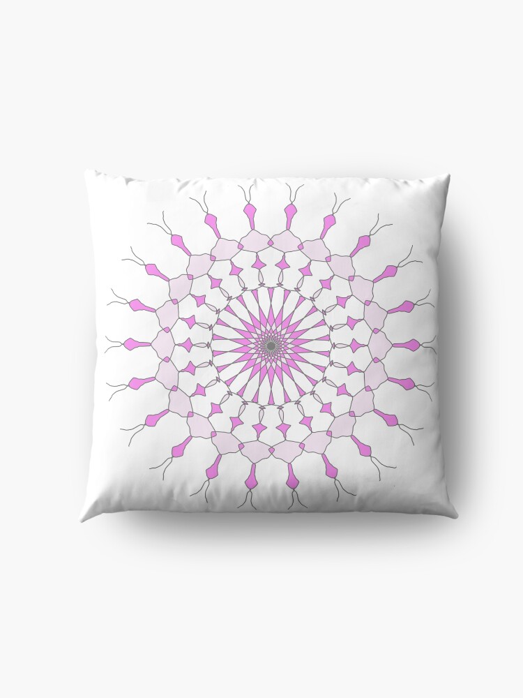 Alternate view of Geometric Shape Pattern Multi Colored Purple Floor Pillow