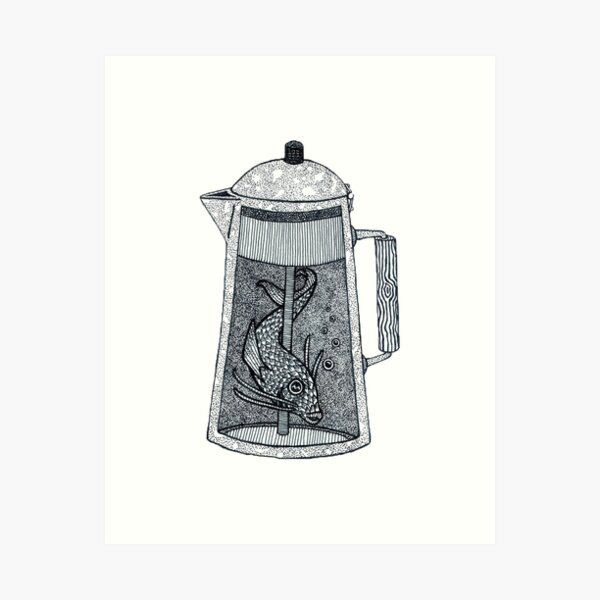 Fish in the percolator Art Print