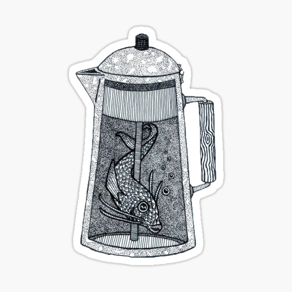 Fish in the percolator Sticker