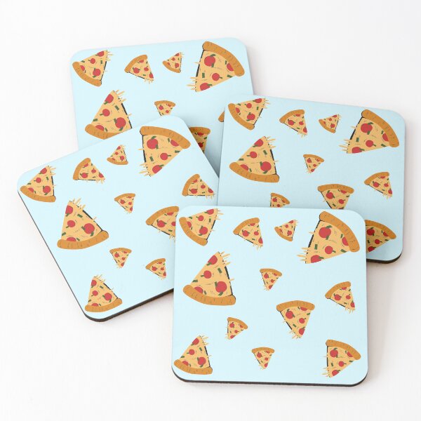 Item preview, blue pizza pattern designed and sold by NelBo.