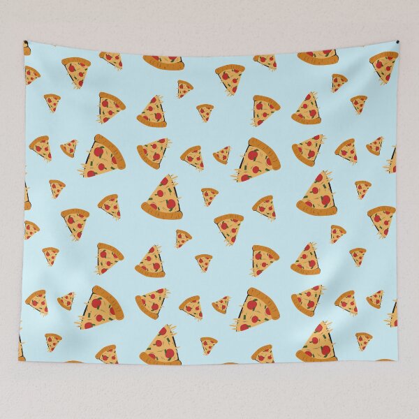 Item preview, blue pizza pattern designed and sold by NelBo.
