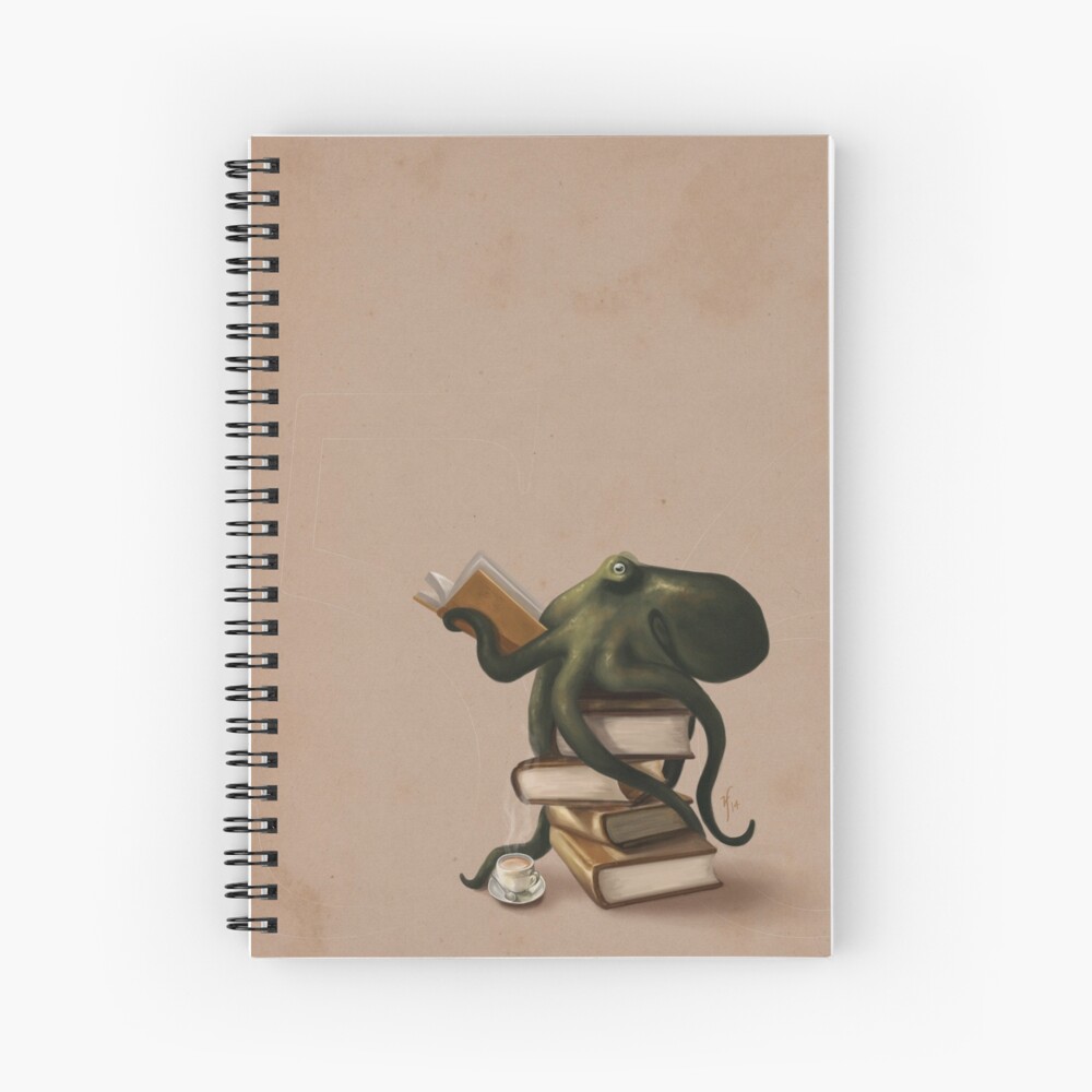 Well-Read Octopus Spiral Notebook