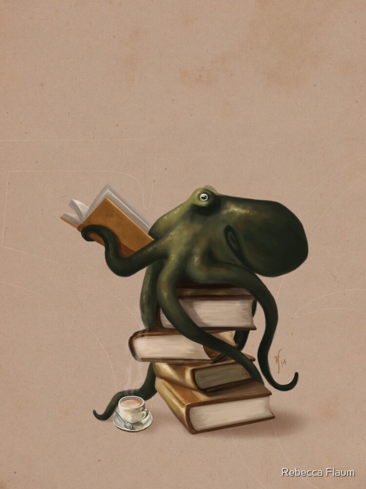 Well Read Octopus Iphone Case For Sale By Rebeccaflaum Redbubble