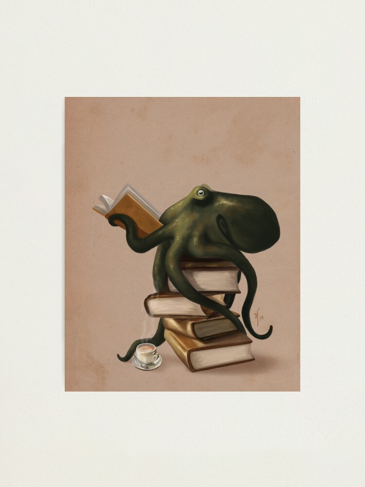 Alternate view of Well-Read Octopus Photographic Print