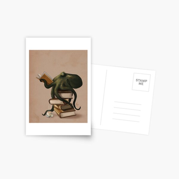 Item preview, Well-Read Octopus designed and sold by Rebecca Flaum.