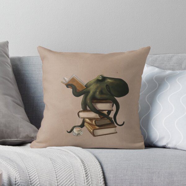 Pieuvre bien lue Coussin