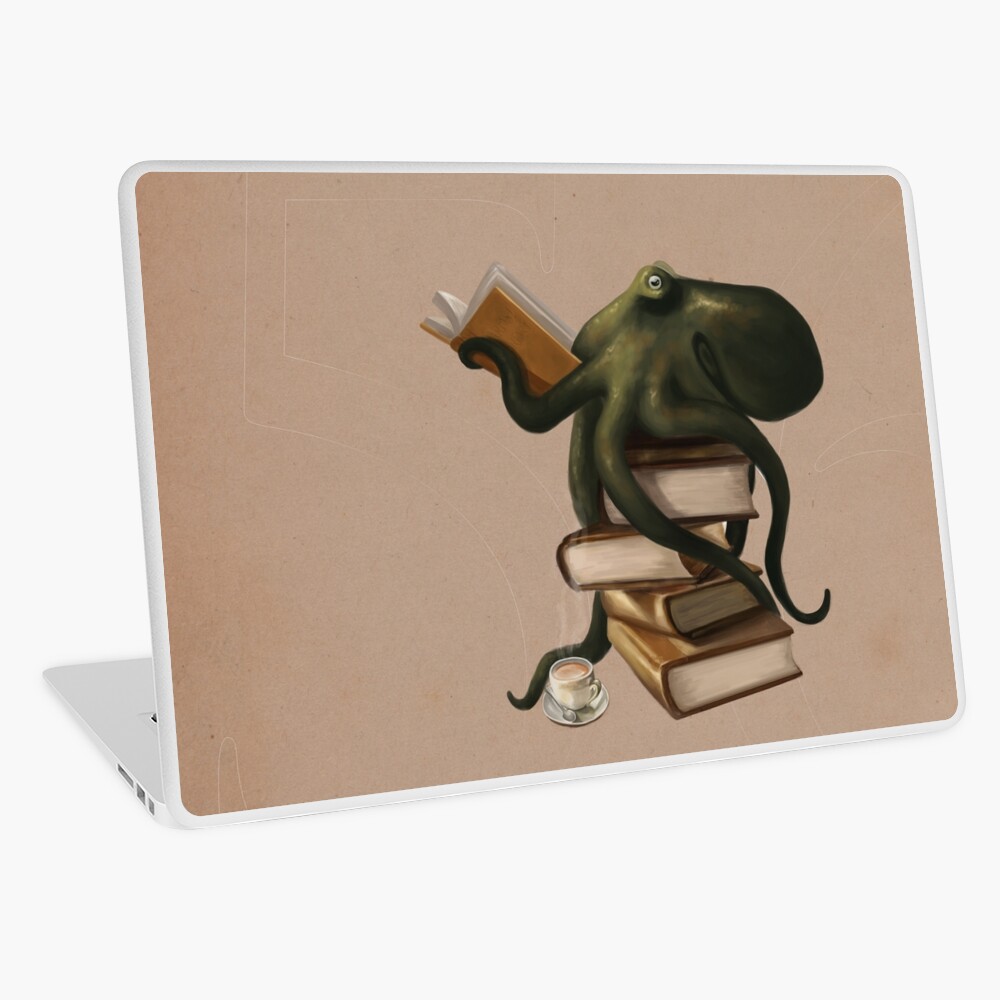 Well-Read Octopus Laptop Skin