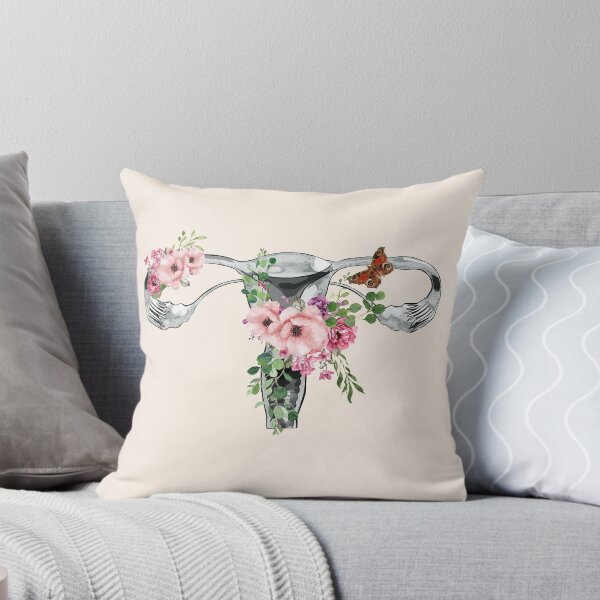 Item preview, Uterus Pro choice Feminist pink flower designed and sold by Collagedream.